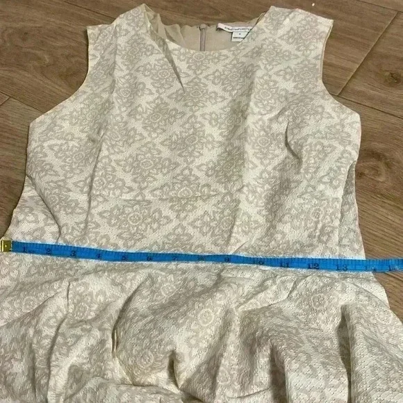 Diane Von Furstenberg "Jeannie fit & flare skater dress size‎ 6 cream - Picture 11 of 16